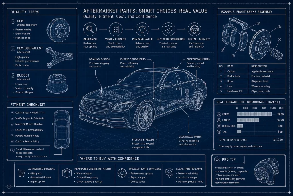 aftermarket mercedes benz parts what you need to know 1782727010736