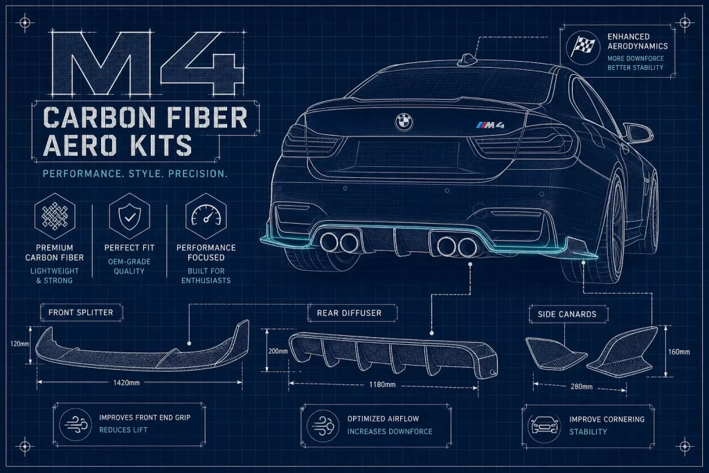 best carbon fiber splitter and diffuser kits for bmw m4 1782730219584
